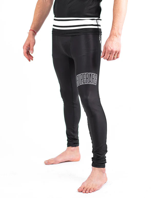 Superare Finisher BJJ Spats - Black/White