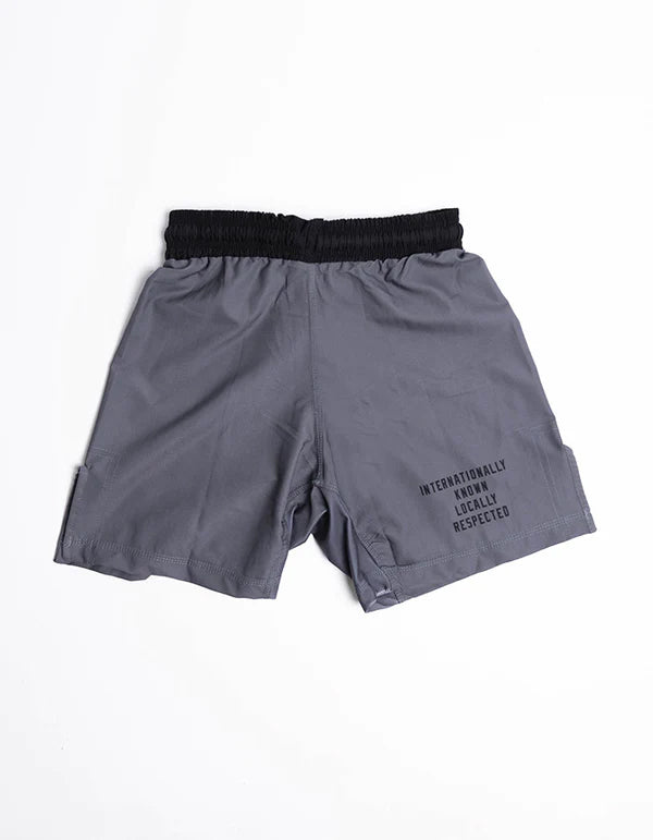 Superare Locally Respected Fight Shorts - Grey/Black