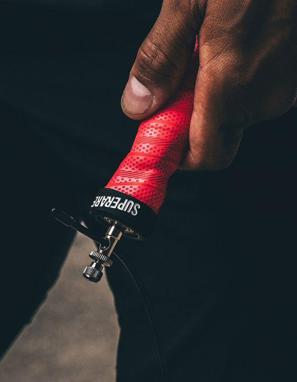 Superare Deluxe Jump Rope w/ Removable Weights - Red/Black