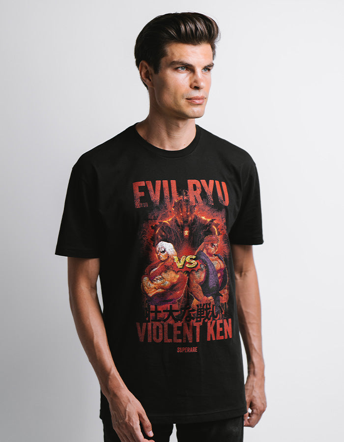 Street Fighter Evil Ryu vs. Violent Ken T-Shirt