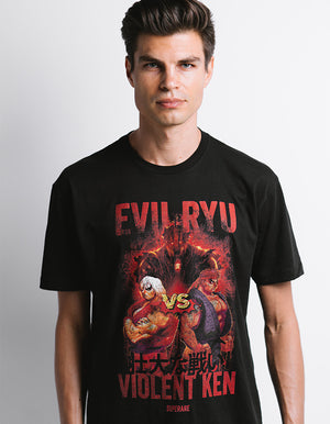 Street Fighter Evil Ryu vs. Violent Ken T-Shirt