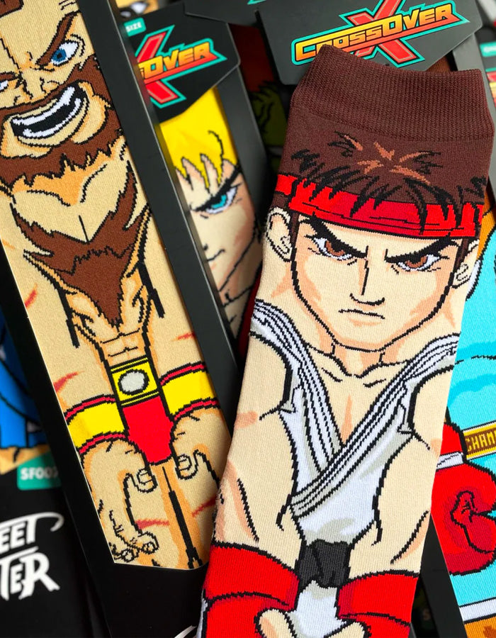 Crossover x Street Fighter Single Socks (All characters)