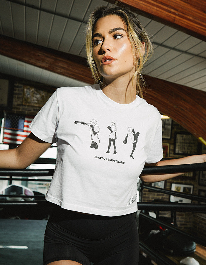 Superare x Playboy - "Fight Like a Girl" Women's Crop Top