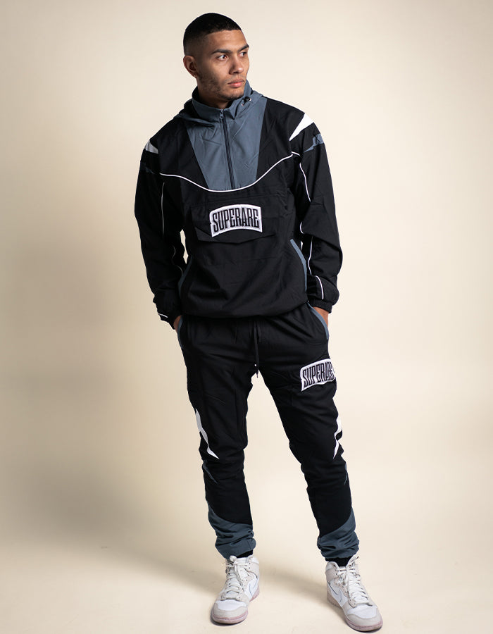 Superare Anorak + Athletic Jogger Bundle - Black/White/Slate