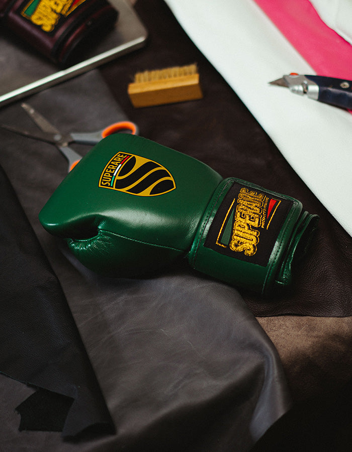 S40 Italian Leather Velcro Boxing Gloves