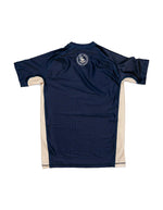 Superare Finisher Short Sleeve Rash Guard - Navy/Beige