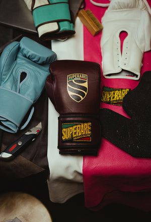 S40 Italian Leather Velcro Boxing Gloves