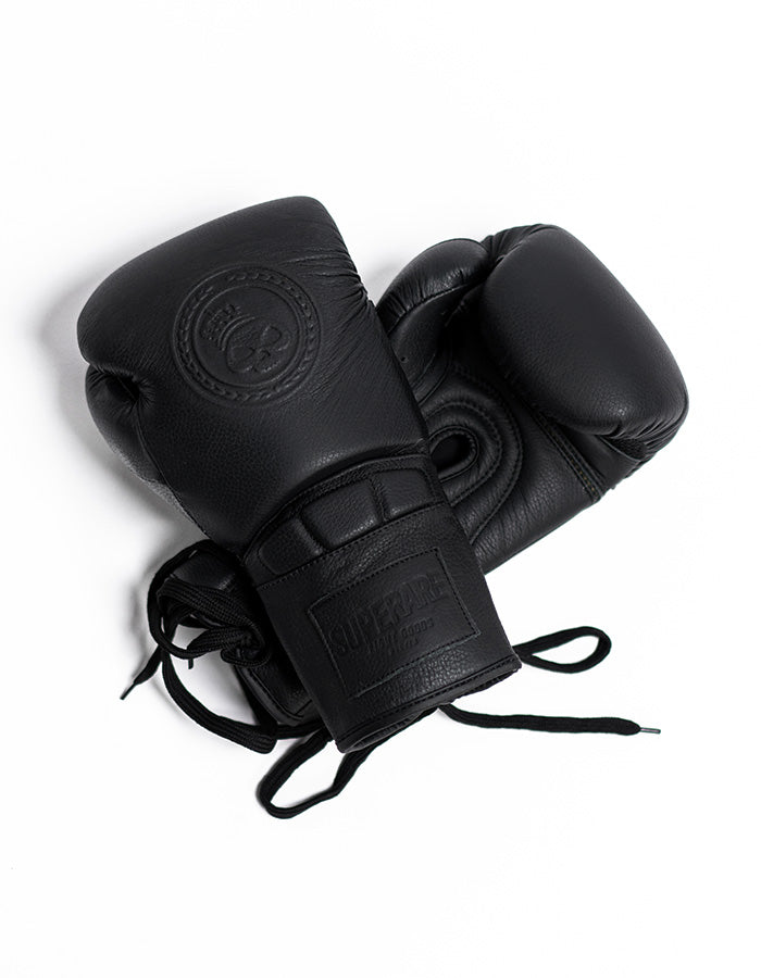 Superare One Series Lace Up Sparring Gloves - Black