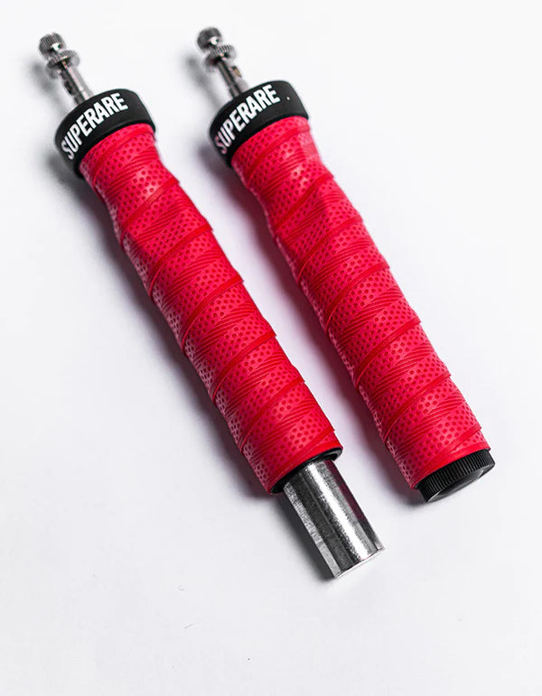 Superare Deluxe Jump Rope w/ Removable Weights - Red/Black