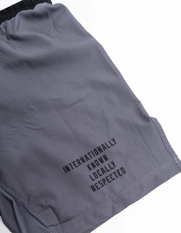 Superare Locally Respected Fight Shorts - Grey/Black