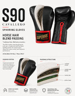 S90 'CAVALLERO' Lace Up Pro Sparring Gloves