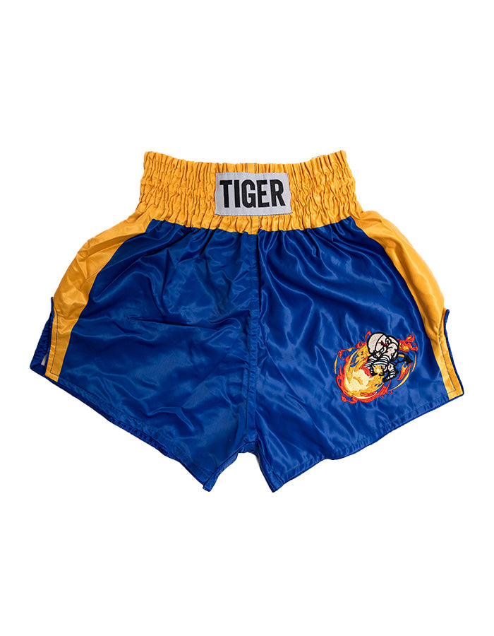 Superare x Fighter Sagat Muay Thai Shorts - Blue/Yellow Fight Shop
