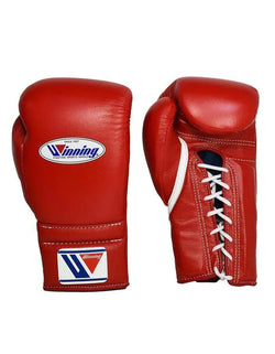 Winning Lace Up Gloves - Red