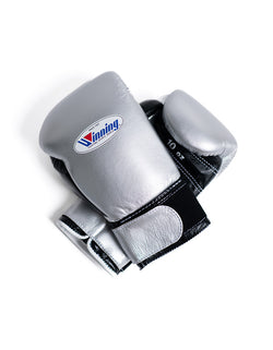 Winning Custom Velcro Gloves - Silver/Black