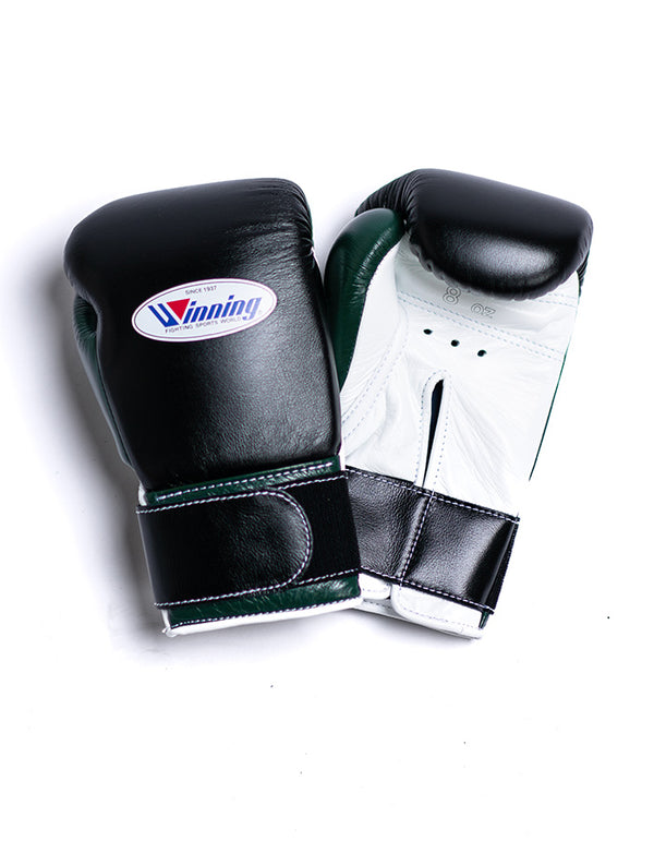 Winning Custom Velcro Gloves - Black/Dark Green/White